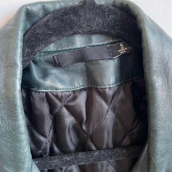 BLK DNM Emerald Blue Leather Jacket - Picture 2 of 5